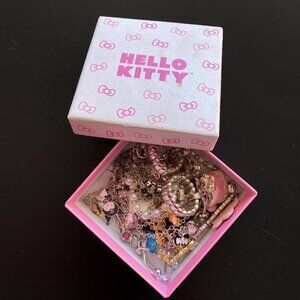 Vintage Sanrio Hello Kitty Jewelry Lot Y2K Rings Necklaces Charms